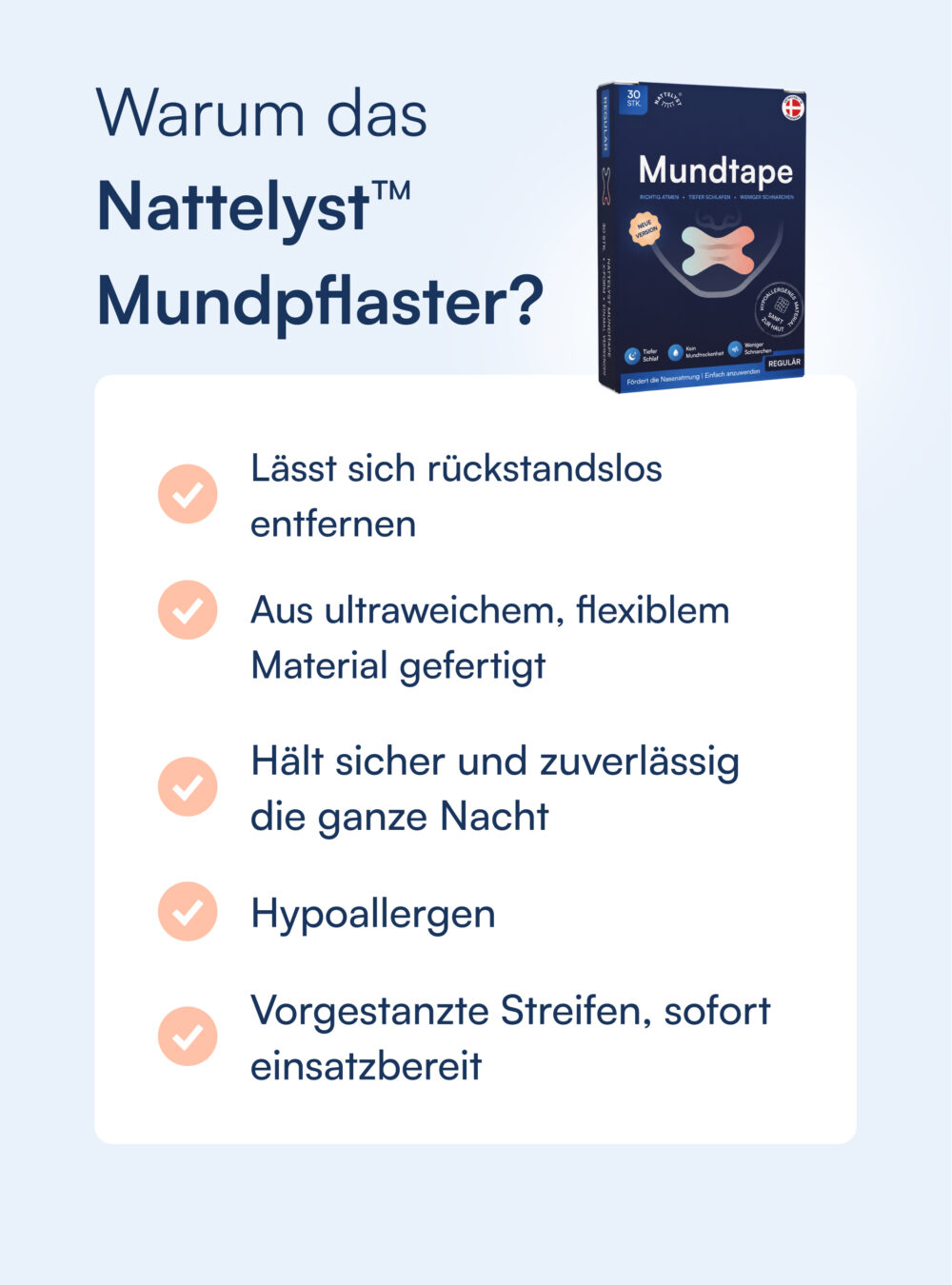 Nattelyst™ Mundpflaster