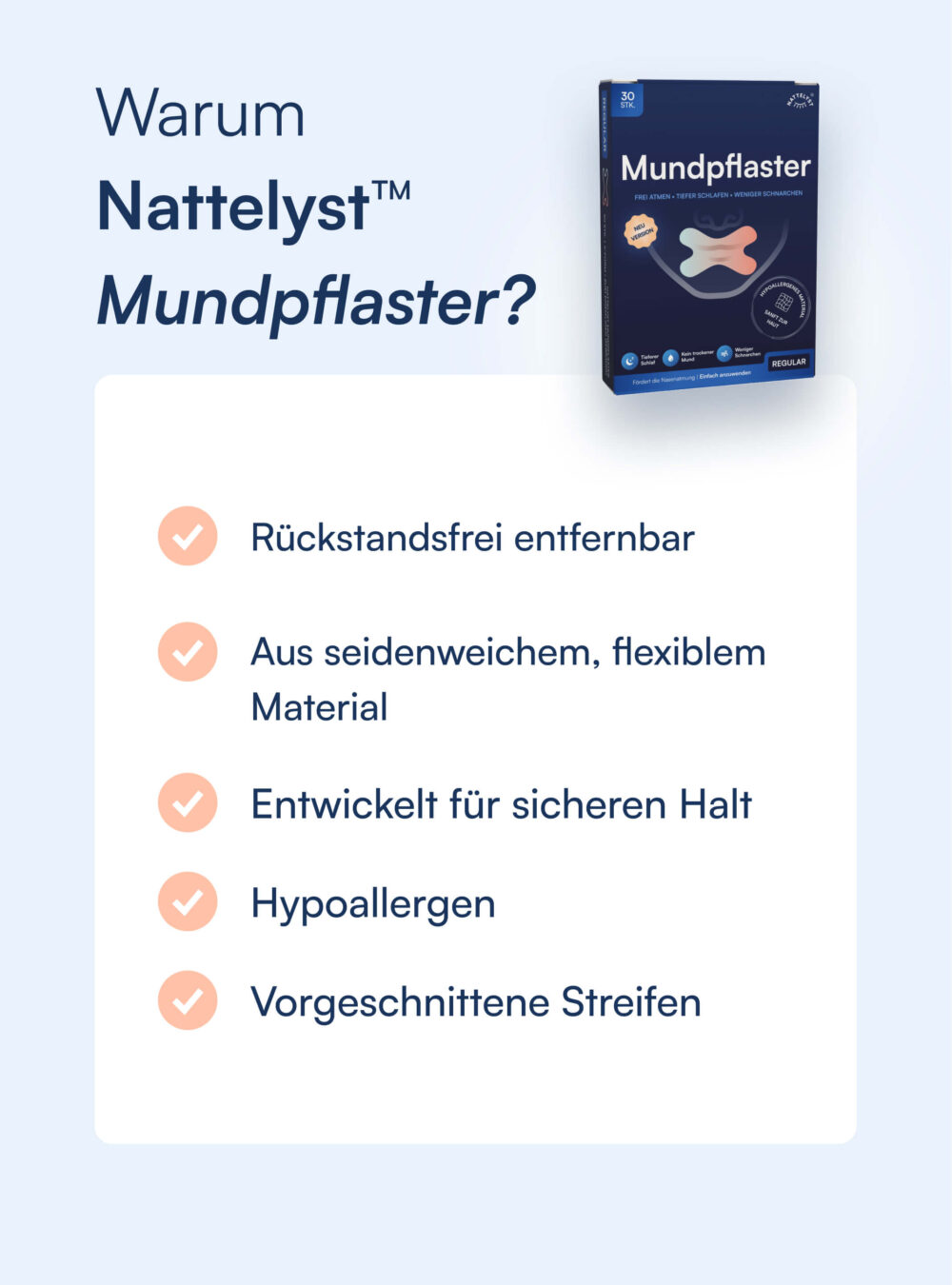 Nattelyst™ Mundpflaster