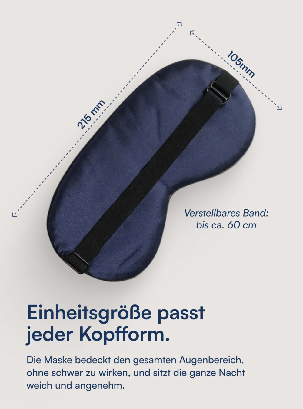Seiden-Schlafmaske (100% Maulbeer-Seide)