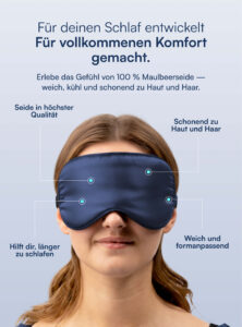 Seiden-Schlafmaske (100% Maulbeer-Seide)