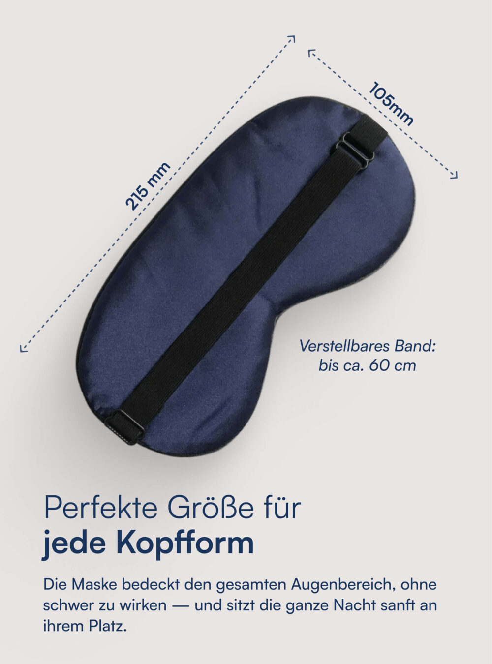 Seiden-Schlafmaske (100% Maulbeer-Seide)
