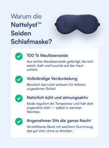Seiden-Schlafmaske (100% Maulbeer-Seide)