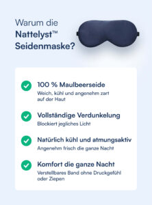 Seiden-Schlafmaske (100% Maulbeer-Seide)