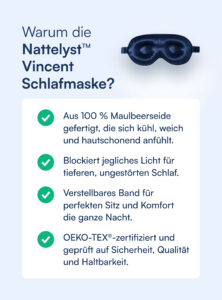 Vincent Schlafmaske (100% Maulbeer-Seide)