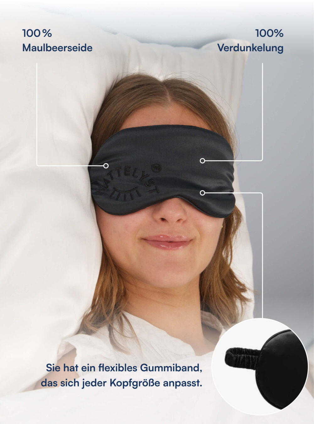 Sleepie Schlafmaske (100% Maulbeer-Seide)