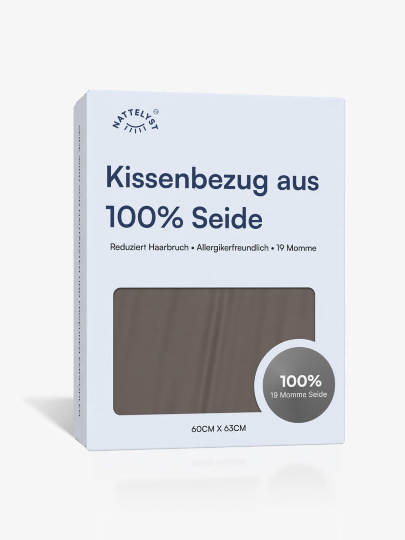 100% Maulbeer-Seide Kissenbezug (OEKO-TEX) Dunkelgrau