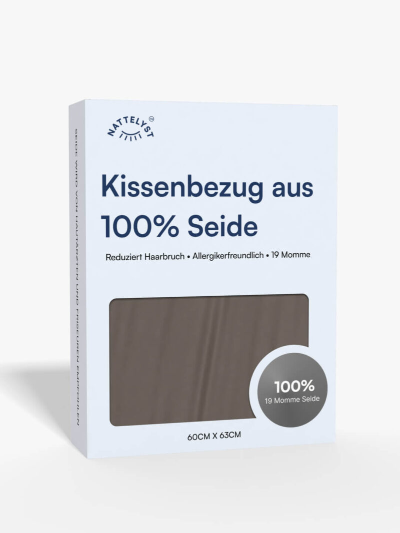 100% Maulbeer-Seide Kissenbezug (OEKO-TEX) Dunkelgrau