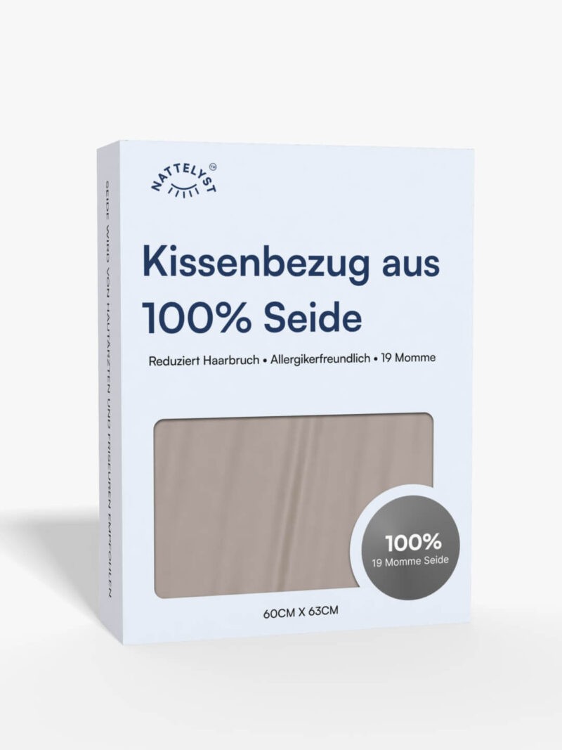 100% Maulbeer-Seide Kissenbezug (OEKO-TEX) Hellgrau