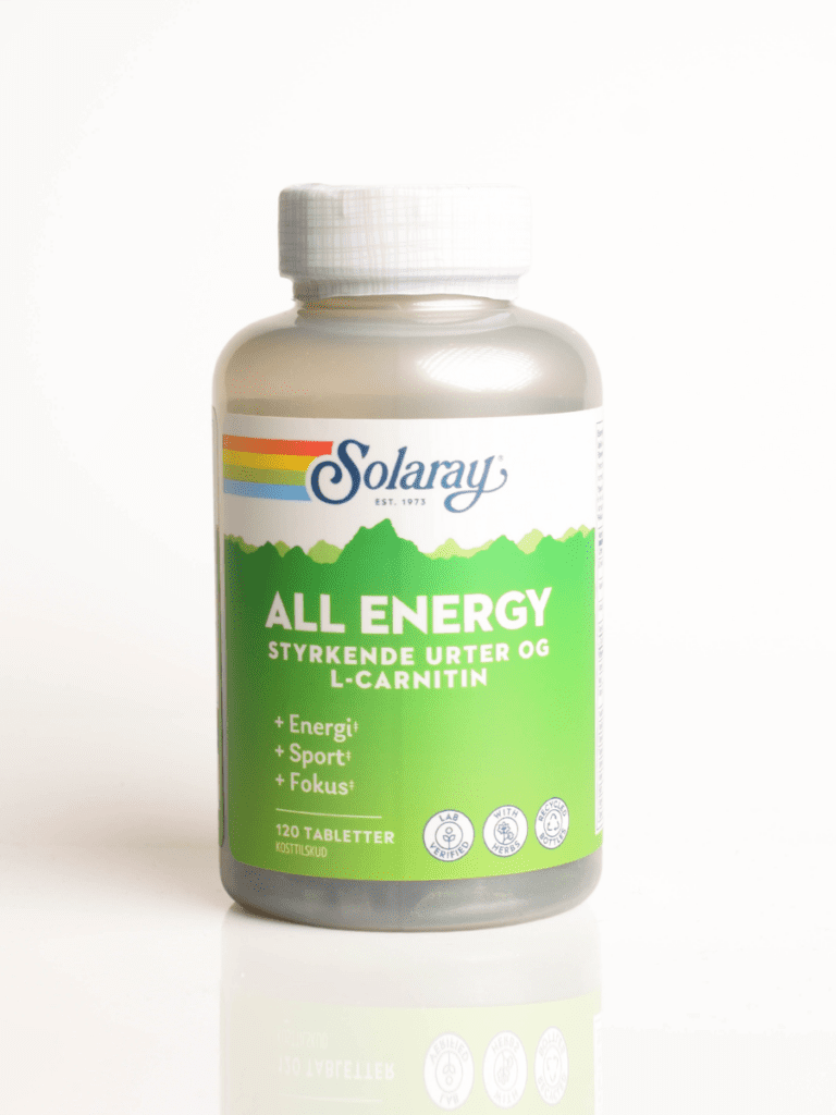 Solaray All Energy Dose mit kräftigenden Kräutern und L-Carnitin, grünes Etikett, 120 Tabletten