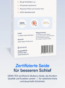 100% Maulbeer-Seide Spannbettlaken (OEKO-TEX) Schwarz