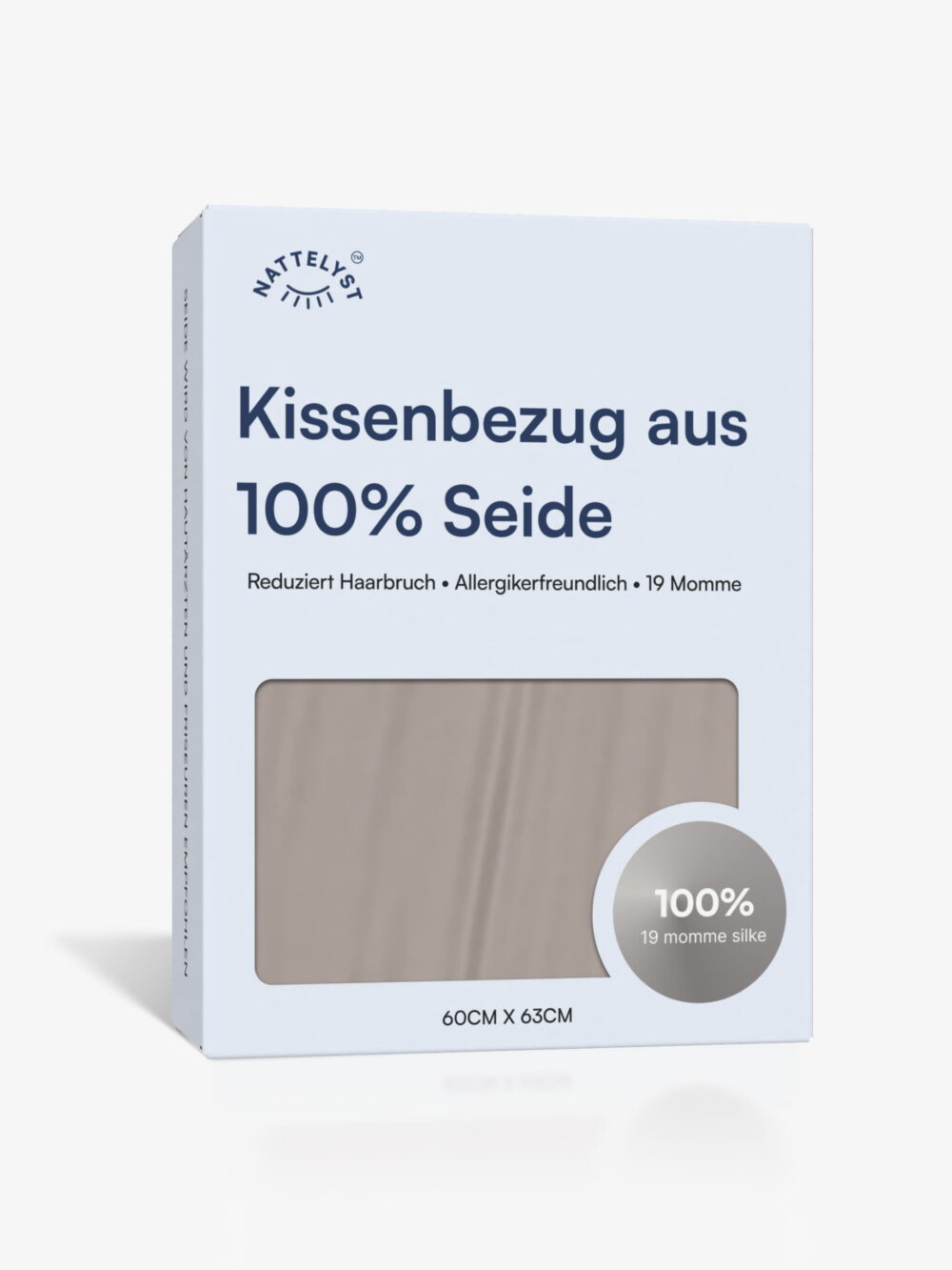 100% Maulbeer-Seide Kissenbezug (OEKO-TEX) Hellgrau