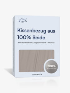 100% Maulbeer-Seide Kissenbezug (OEKO-TEX) Hellgrau