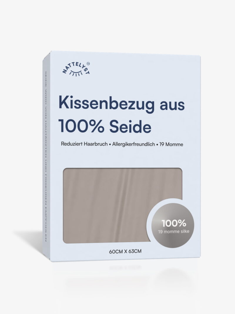 100% Maulbeer-Seide Kissenbezug (OEKO-TEX) Hellgrau