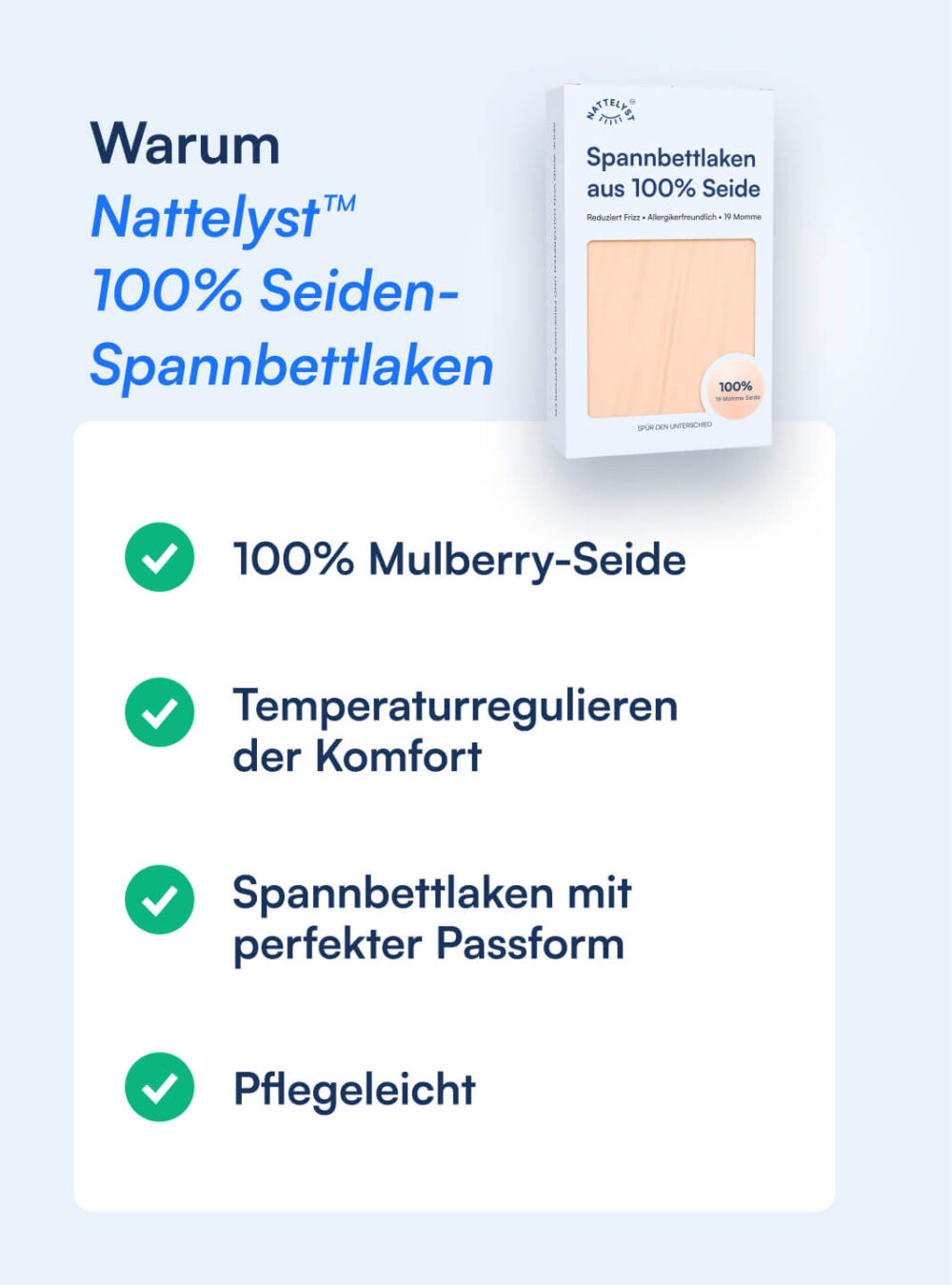 100% Maulbeer-Seide Spannbettlaken (OEKO-TEX) Beige