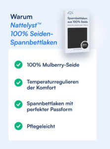 100% Maulbeer-Seide Spannbettlaken (OEKO-TEX) Schwarz
