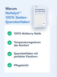 Spannbettlaken aus 100 % Maulbeerseide (OEKO-TEX), Weiß