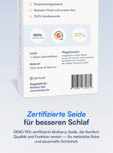 100% Maulbeer-Seide Spannbettlaken (OEKO-TEX) Dunkelgrau