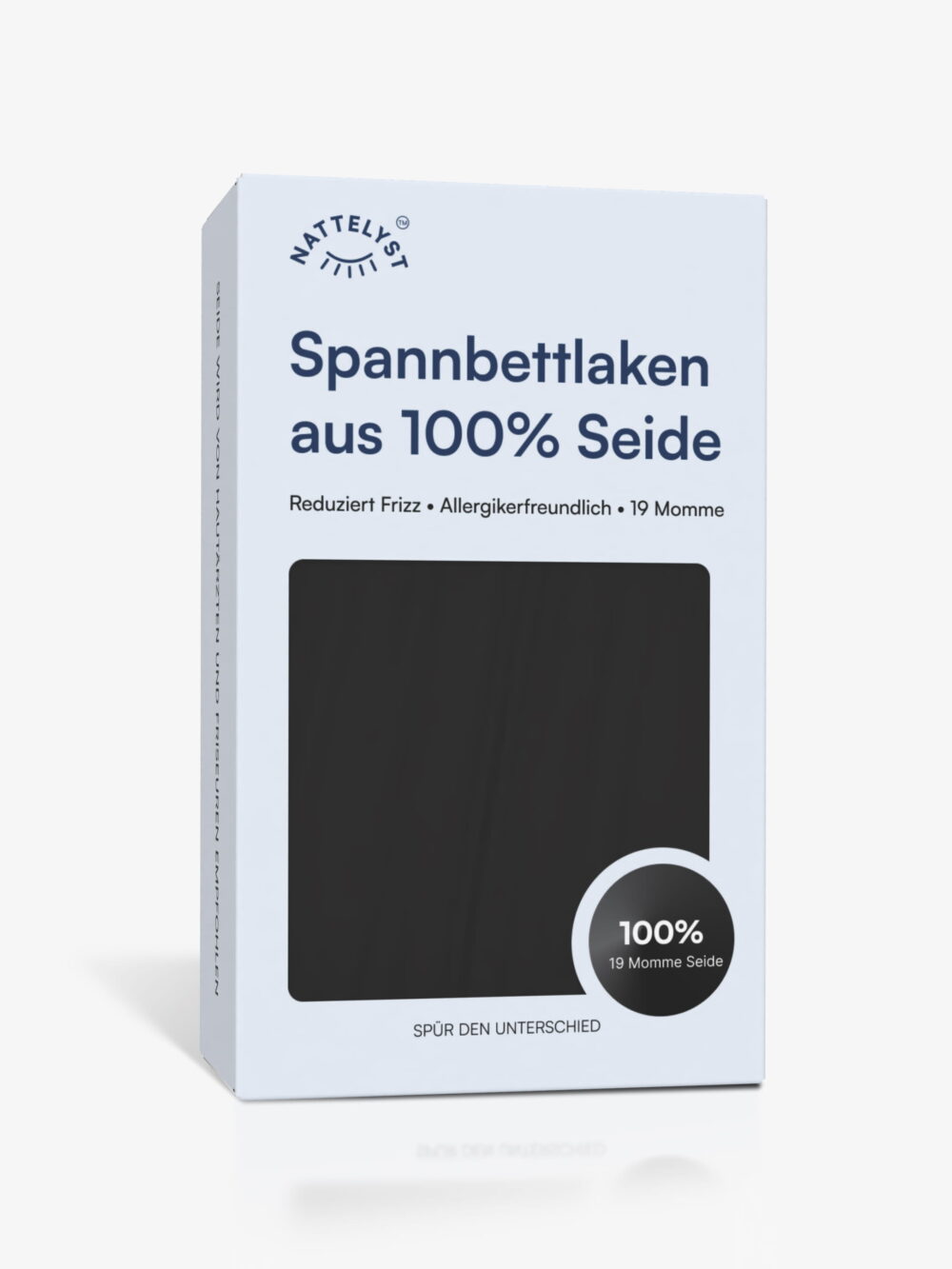100% Maulbeer-Seide Spannbettlaken (OEKO-TEX) Schwarz