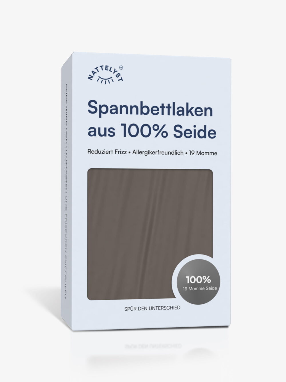 100% Maulbeer-Seide Spannbettlaken (OEKO-TEX) Dunkelgrau