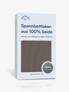 100% Maulbeer-Seide Spannbettlaken (OEKO-TEX) Dunkelgrau