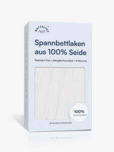 Spannbettlaken aus 100 % Maulbeerseide (OEKO-TEX), Weiß