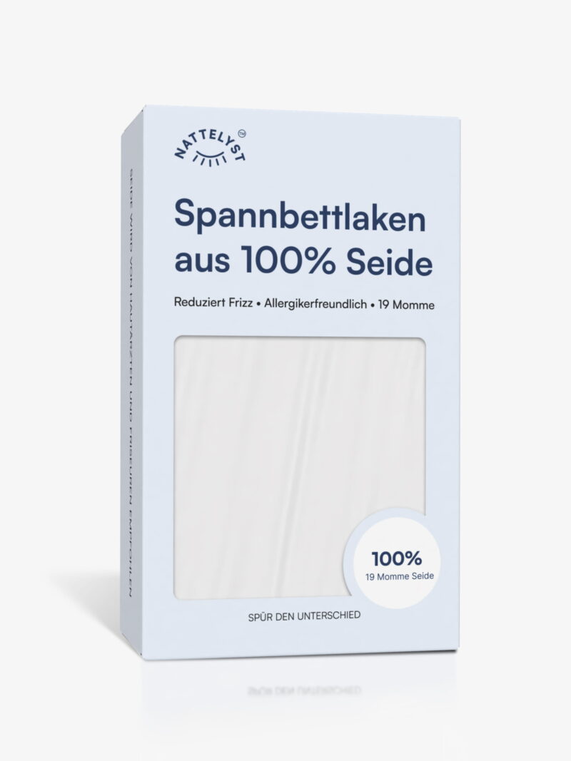 100% Maulbeer-Seide Spannbettlaken (OEKO-TEX) Weiß