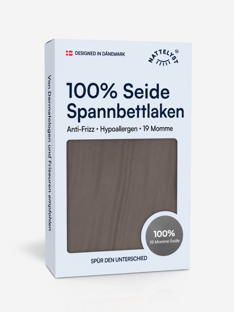 100% Maulbeer-Seide Spannbettlaken (OEKO-TEX) Dunkelgrau