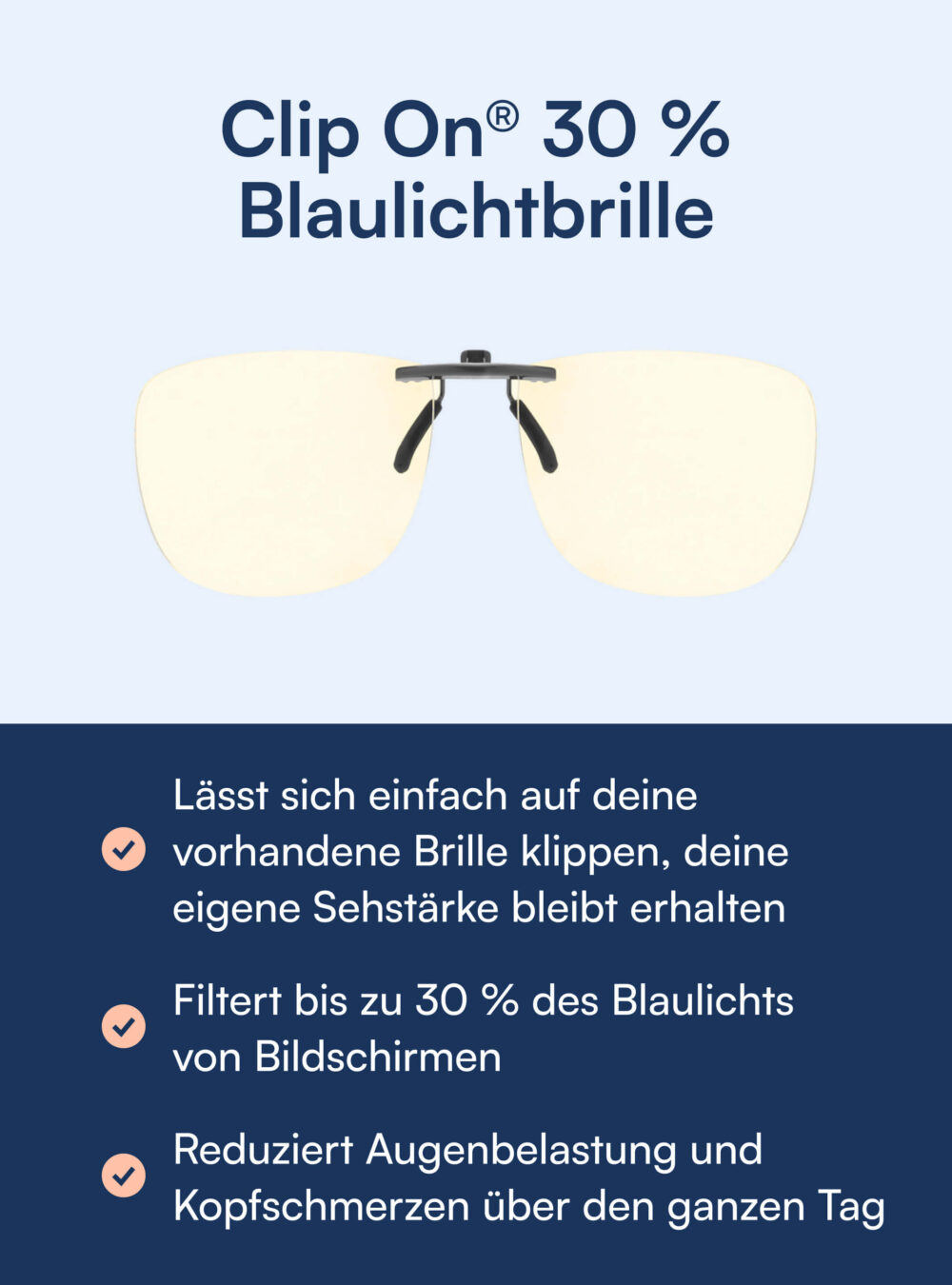 Clip On® - Blaulicht-Brille (30%)