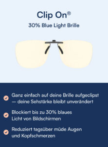Clip On® Blue-Light-Brille (30%)