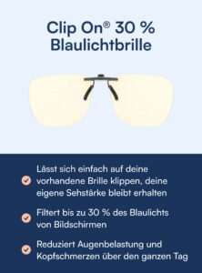 Clip On® - Blaulicht-Brille (30%)