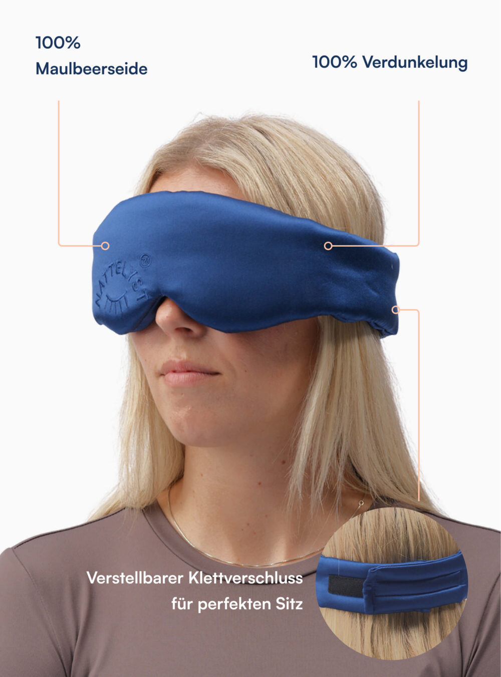 Mögli Schlafmaske (100% Maulbeer-Seide)