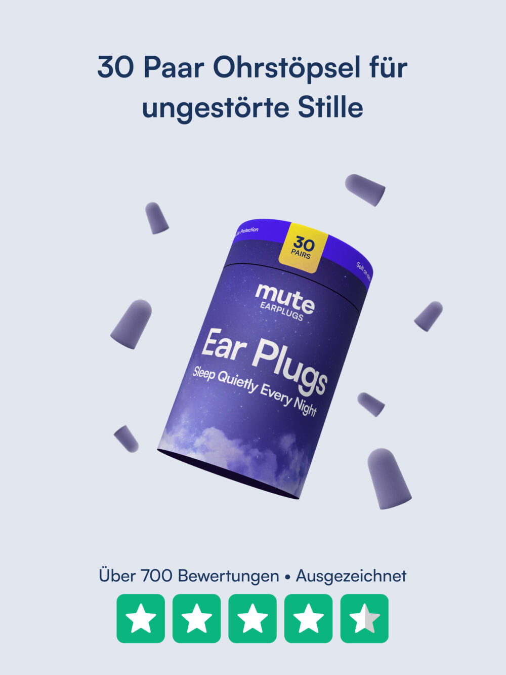 Mute Sleep Ohrstöpsel (30 Stück)