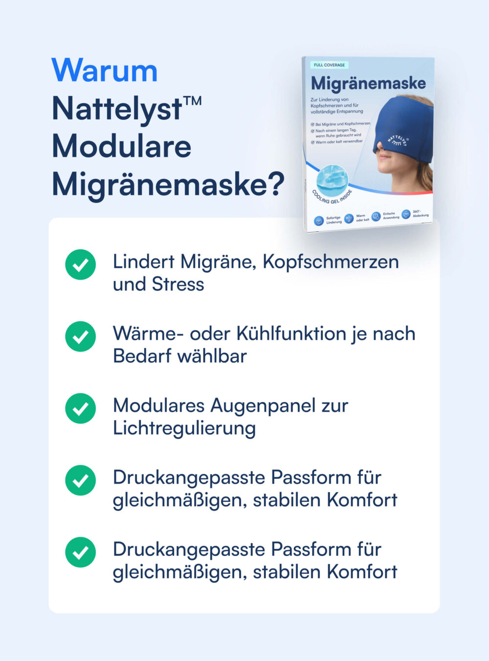 Migräne-Maske (Full Coverage)