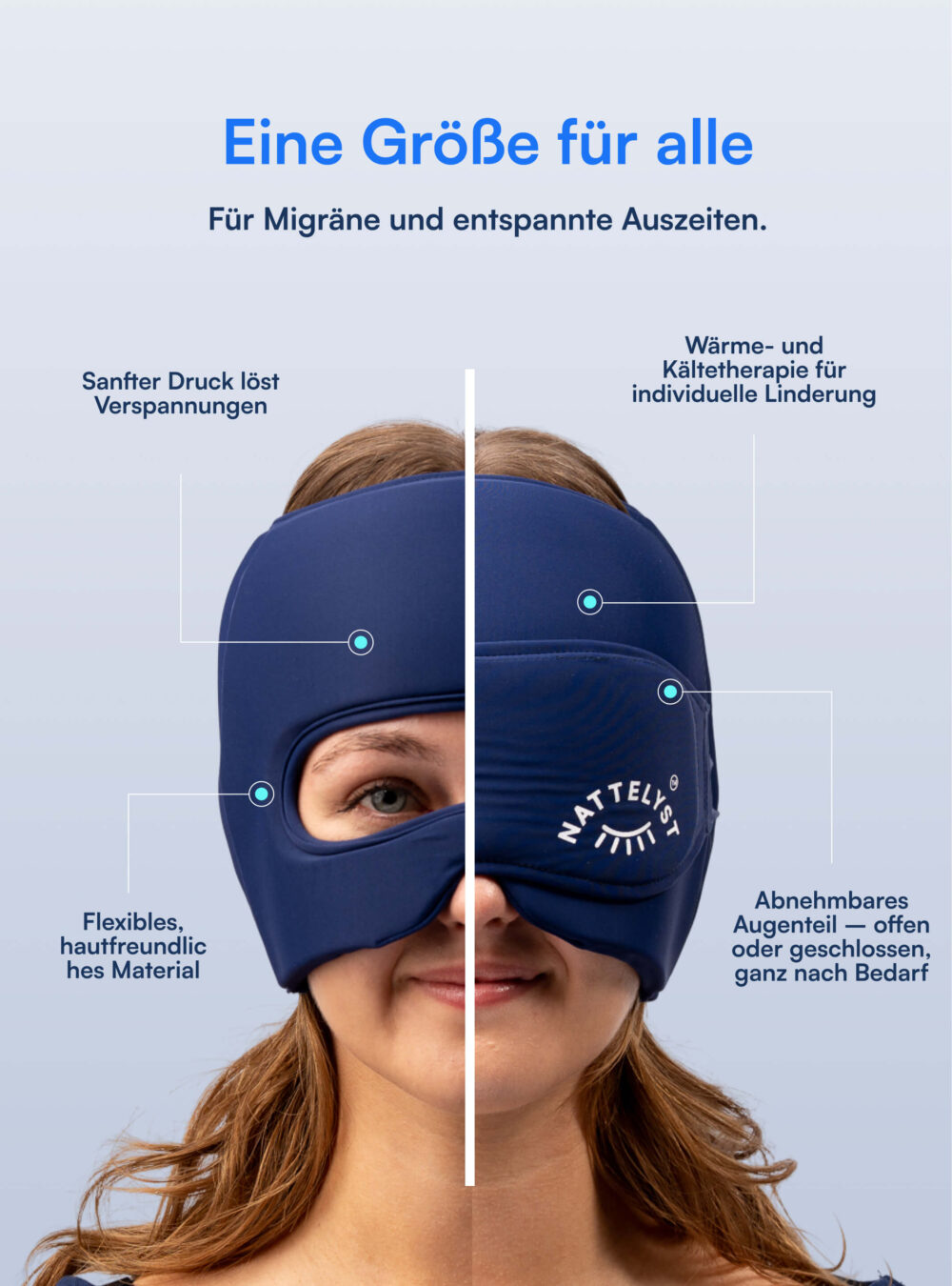 Nattelyst™ Migräne-Maske