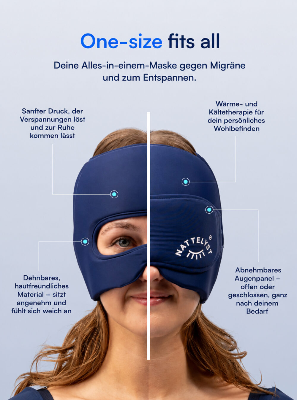 Nattelyst™ Migräne-Maske