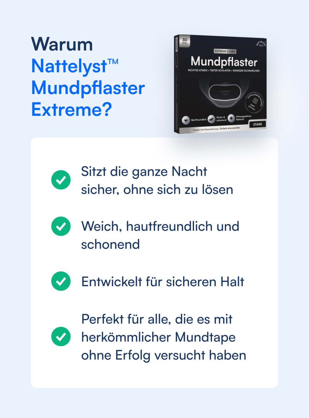 Nattelyst™ Mundpflaster Extreme